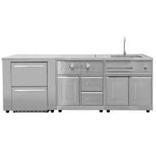 modern outdoor kitchen cabinet grill gas bbq with cooker